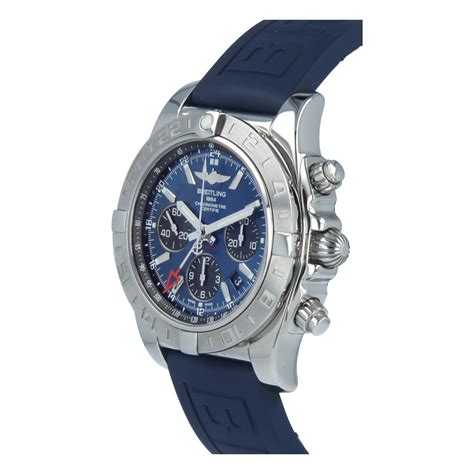 breitling chronomat 44 blue strap|Breitling Chronomat 44 gmt price.